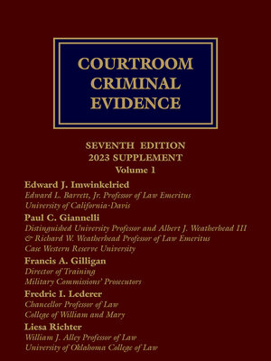 cover image of Courtroom Criminal Evidence
